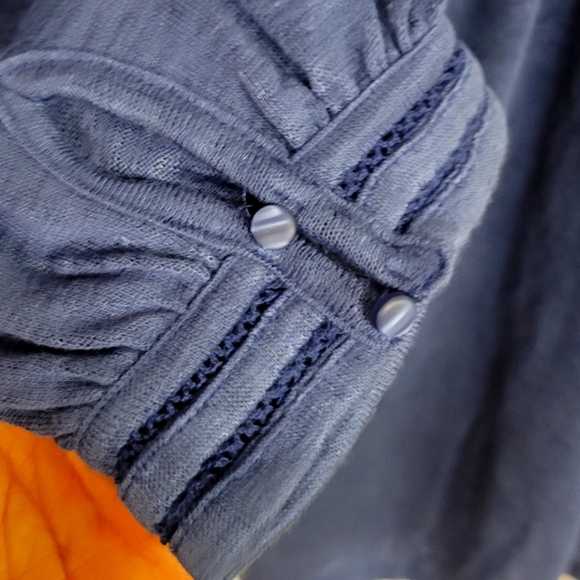 Old Navy Size XL Brushed Sweatery Peasant Top Blue Slate - Picture 3 of 4